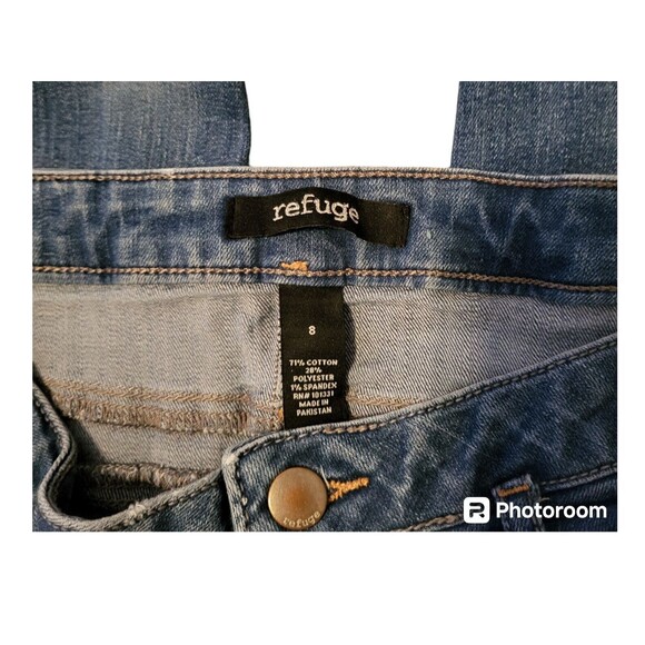 Refuge Ultra High Rise Skinny Jeans Light Wash 3 Button Button Size 8 - Picture 4 of 10